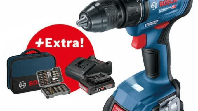 Bosch GSR 18V-50 Delme/vidalama Makinesi + 2x 2,0 Ah Çift Akü + 43 Parça Set + Alet Çantası